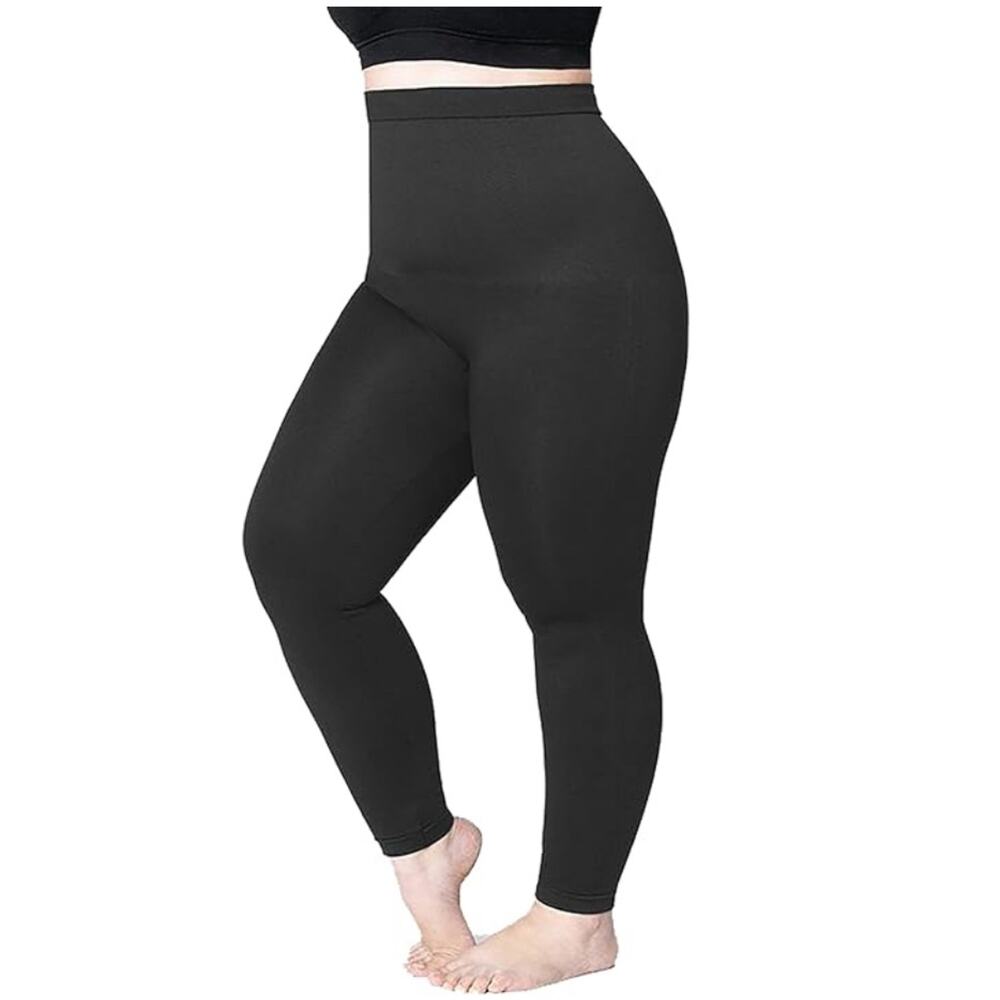 Empetua High-Waisted Shaping Compression Black Leggings Shapewear L Large New